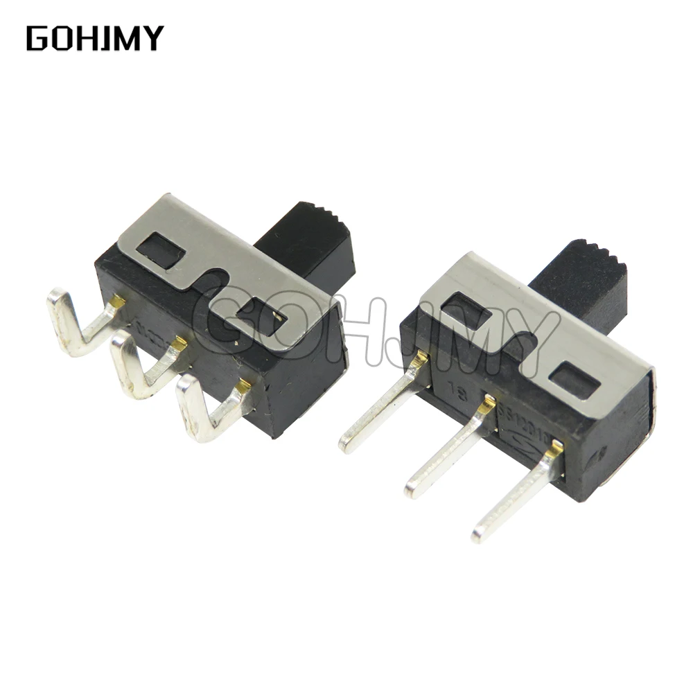 10PCS SS12D10 SS12D11 Toggle Switch 3Pin 1P2T Handle High 5mm Spacing 4.7mm SS12D10G5 Straight Curved new