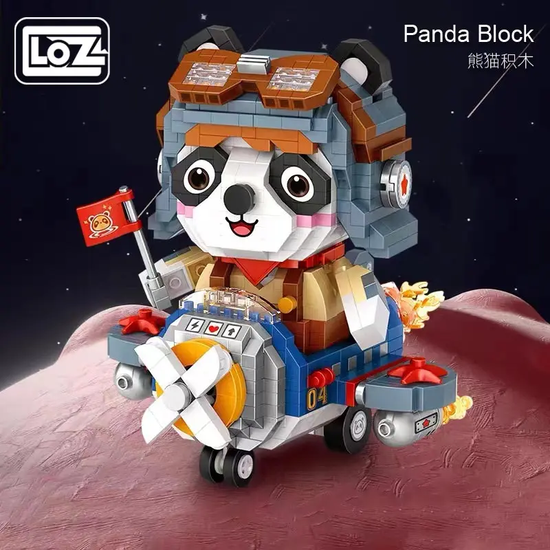 

Loz Panda Pilot Dreamers Series Aircraft Tiny Particles Assembled Building Block Toys Model Assembly