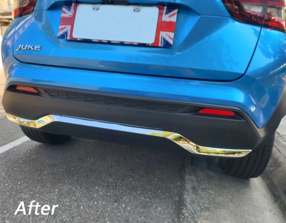 Car Rear Bumper Chrome Trim Molding  For Nissan JUKE F16 2019-2023