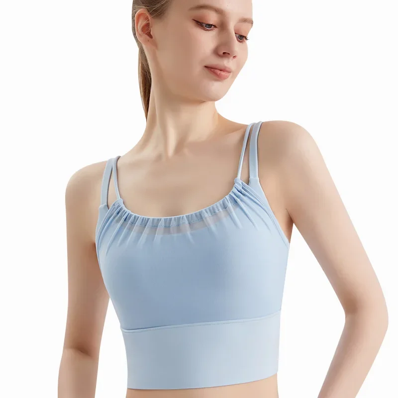 

Women Folds Design Fake 2 Pcs Sporty Casual Simple Cropped Slim Retro Creativity Summer New Korean Style Ladies Stylish
