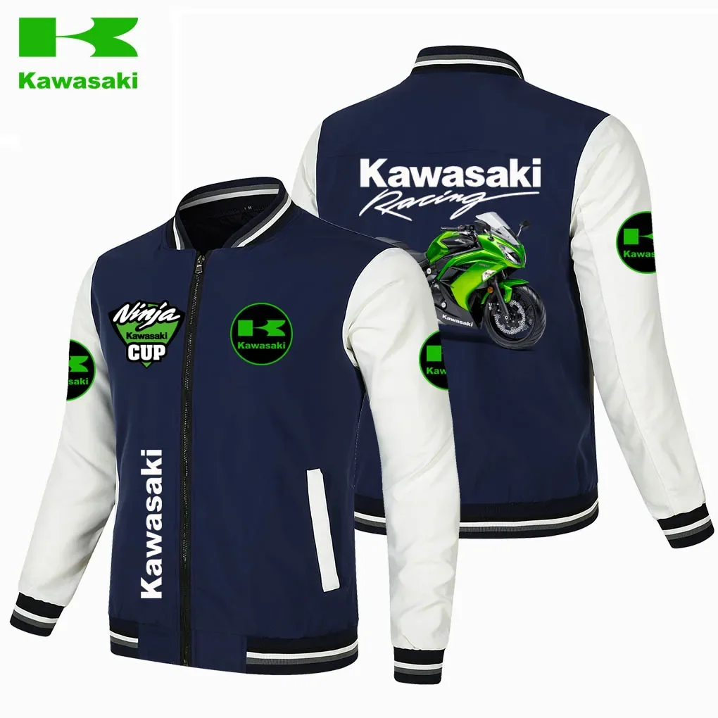 2024 New Jacket Men\'s Hip-hop Baseball Uniform Jacket Casual Street Style Work Jacket Game Kawasaki Sportswear Tops