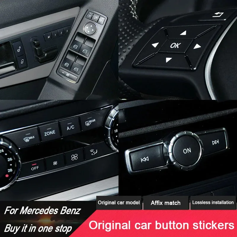 

Накладка на кнопки для Mercedes Benz CLA GLA GLE GLK A B C E Class ML GL W176 W246 W242 W204 W205 W212 C117 X166 X204 X156