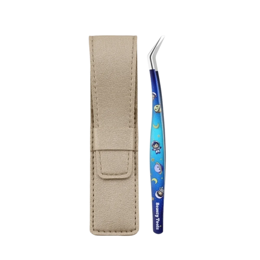 Stainless Steel Precision Craft Tweezers High Precision Cartoon False Eyelash Tweezers Anti-static Non Slip Grip