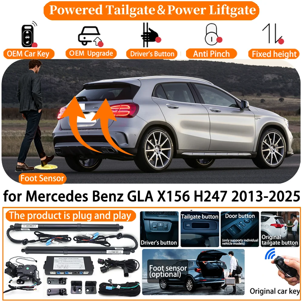 

Car OEM Powered Tailgate system for Mercedes Benz GLA X156 H247 2013-2025 Automatic Electric Power Tailgate Tail Gate Lift kit