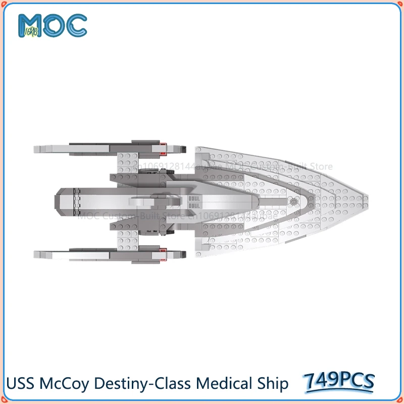 USS McCoy Destiny-Class Medical Ship Model MOC Building Blocks DIY Assemble Bricks Space Collection Display Toys Gifts 749PCS