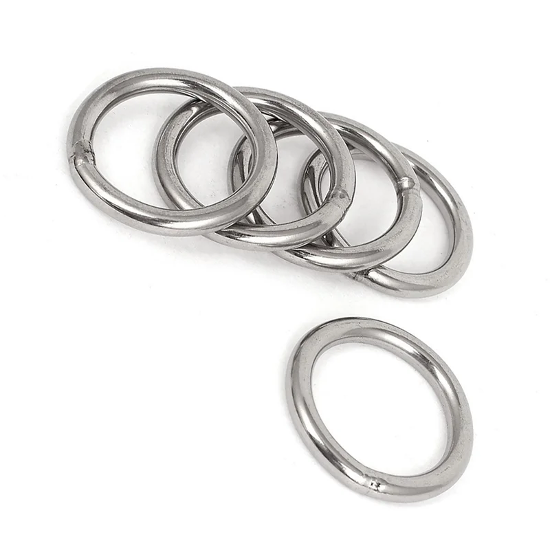 

40Mm X 5Mm Stainless Steel Webbing Strapping Welded O Rings 25 Pcs-AT20