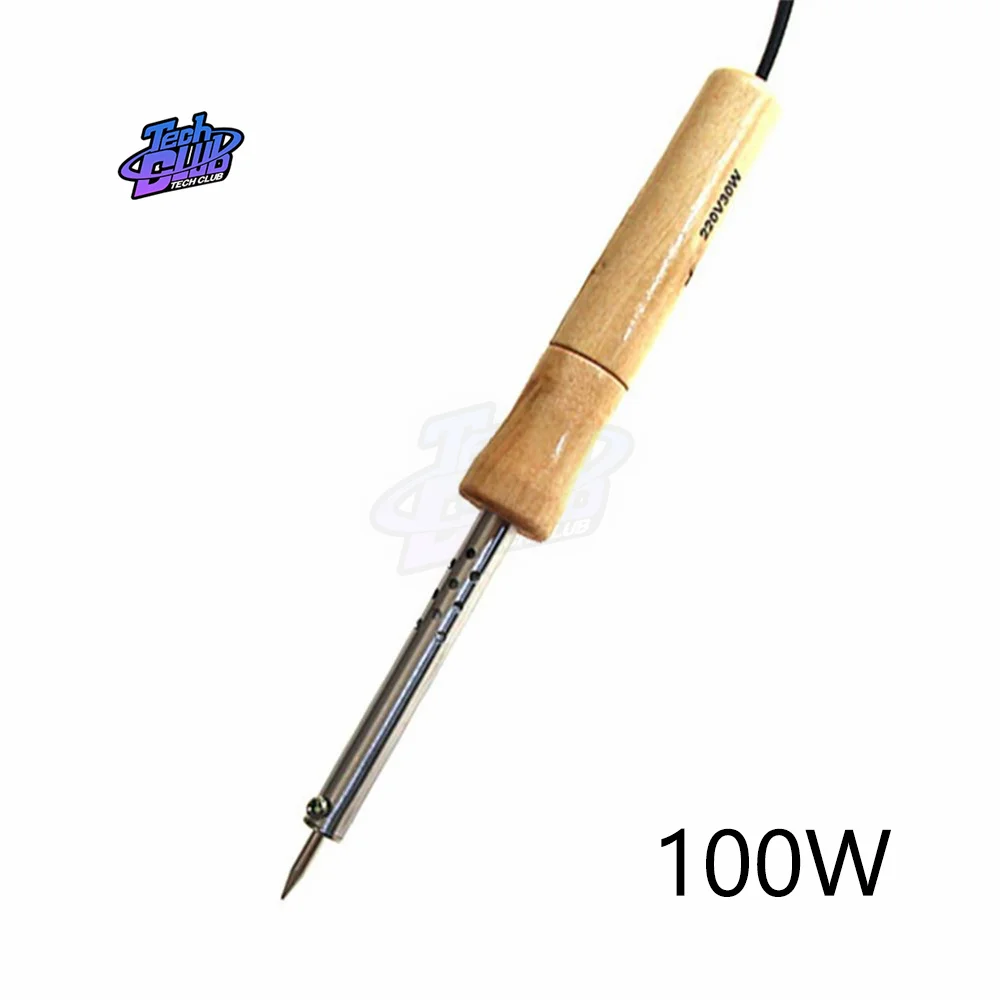 New 220V Wood Handle Mini Soldering Iron Rework Station Electric Solder Iron Tool Practical Operation Hand Tools