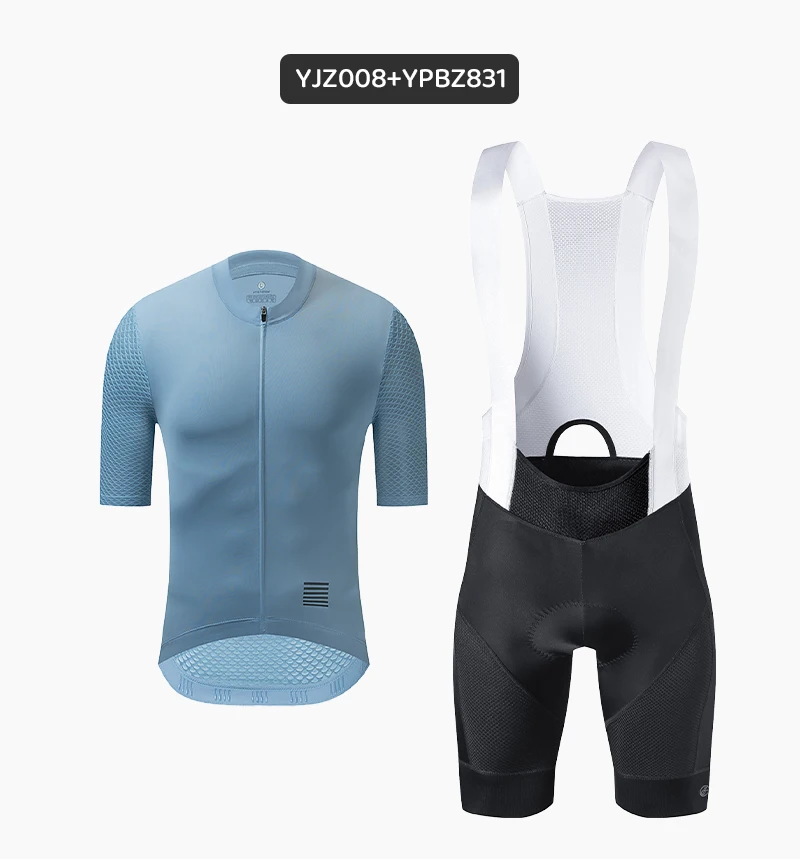 Ykyw Sommer Herren Rad trikot setzt Kurzarm Rad trikot Träger hose Fahrrad bekleidung atmungsaktive MTB Fahrrad Kleidung Anzüge – Detail 5