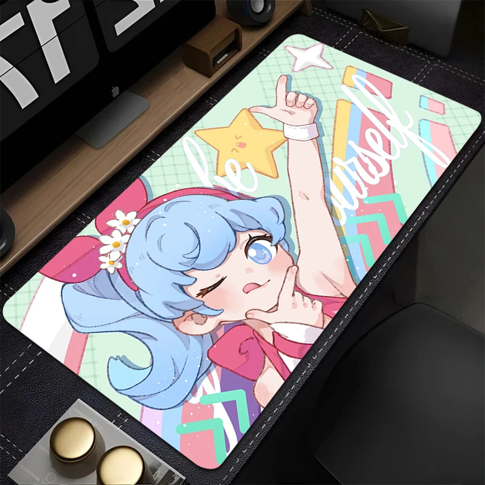 Imagem -03 - Bonito Kawaii Anime Mouse Pad para Menina Tapete Grande para Jogos Premium Antiderrapante pc Gamer Acessórios para Computador Almofada de Borracha