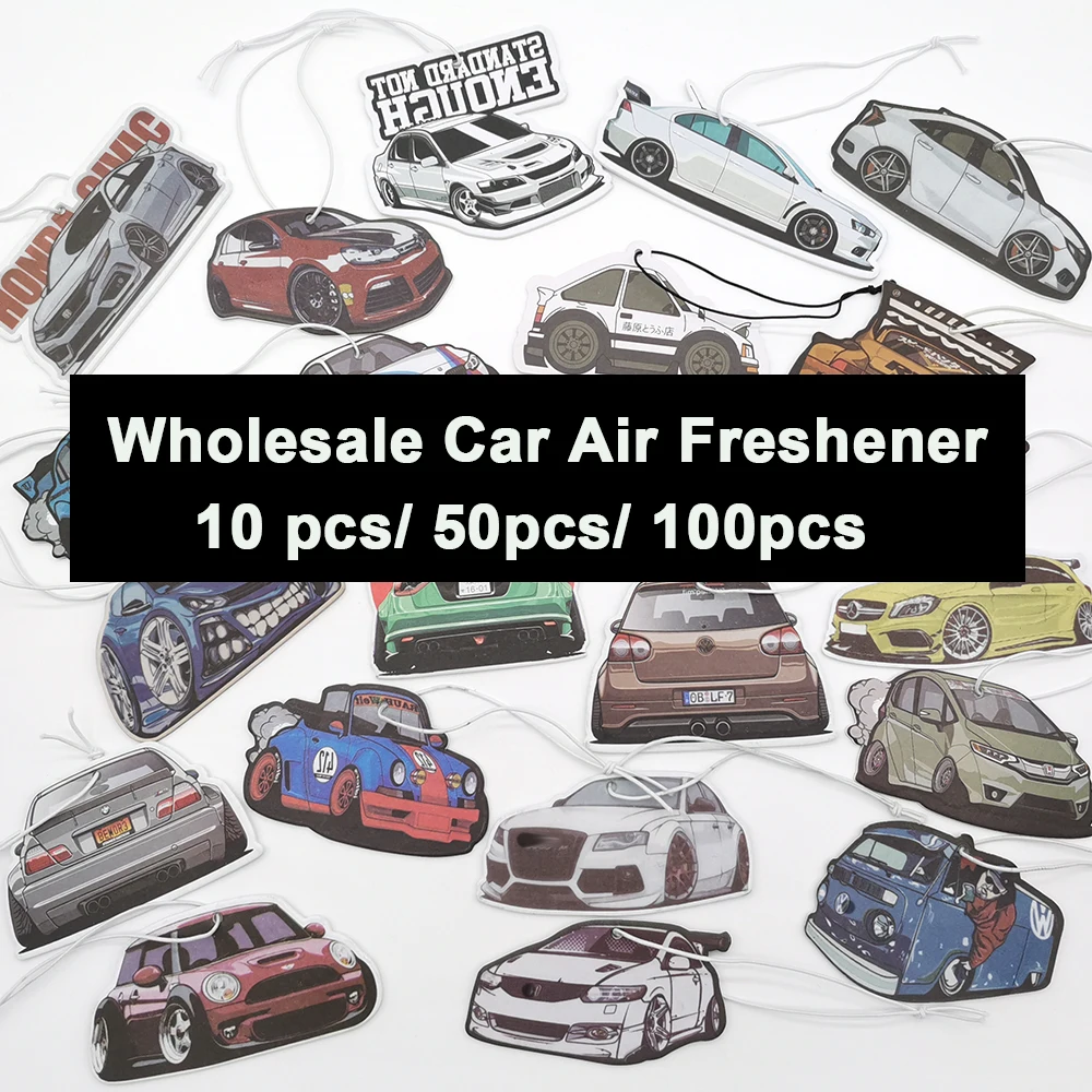 

10Pcs JDM Auto Flavor Car Air Freshener Hanging Car Fragrance Perfume Good Smell For Man BMW VW HONDA TOYOTA Subaru Mitsubishi