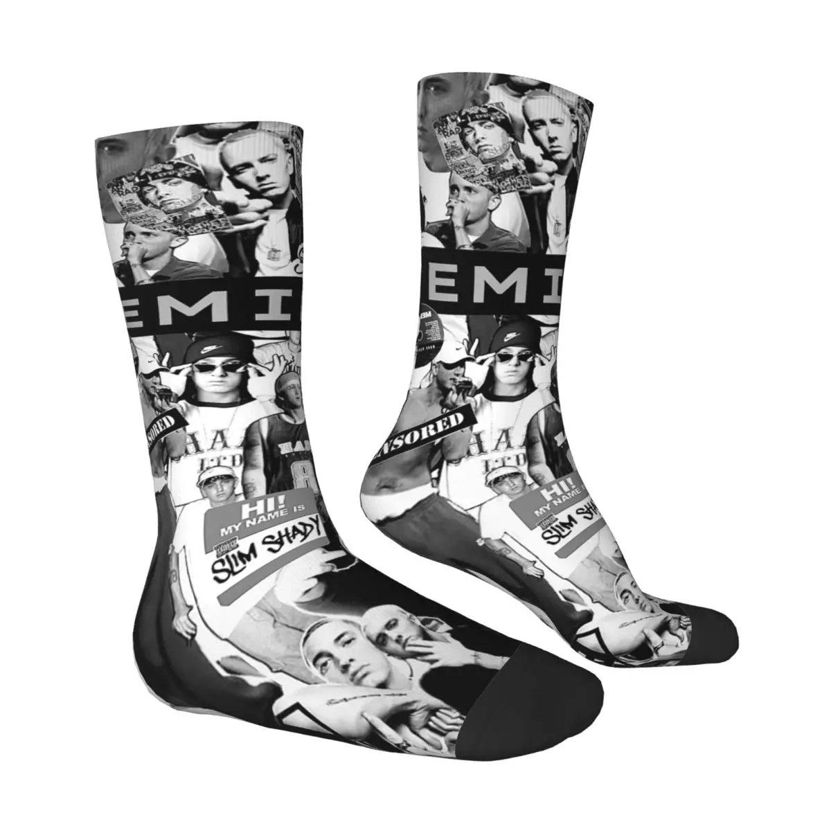 جميع المواسم ايمينيم الجوارب Harajuku الرياضة الأوسط أنبوب الجوارب جوارب مضحكة للرجال النساء هدايا عيد الميلاد #4