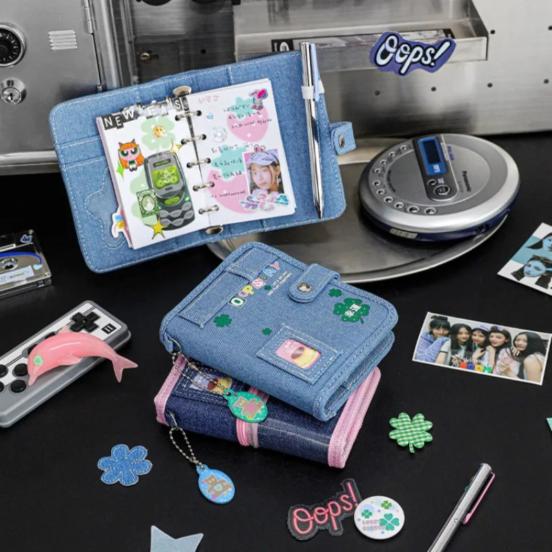 Повестка дня на 2024, DIY Kawaii, карманный планировщик, журнал, джинсовая обложка, дизайн, мини-блокнот для путешествий