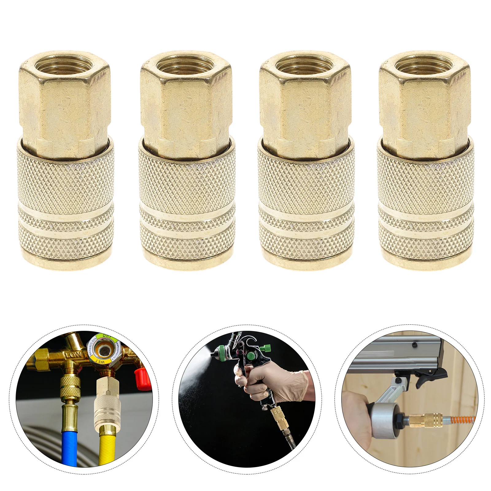 

10pcs Quick Release Air Fitting Straight Coupling For Air Compressor Hose Connectors Crimp Fittings Industrial Projects Tool
