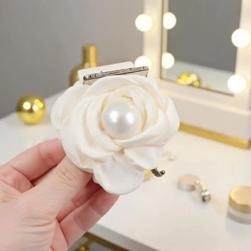 

Elegant Rose Flower Hair Claw For Women Girls Sweet Hair Ornament Back Head Floral Hair Clip Hairpin Fashion Hair Accessories