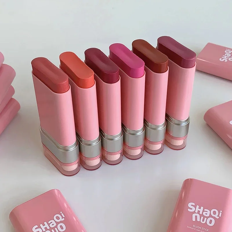 Água luz blush vara maquiagem 2 em 1 fosco rosto blush creme natural rouge leve duradouro rosa laranja iluminar bochecha matiz