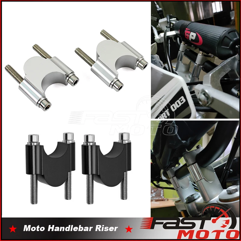 Motorcycle Handlebar Riser Handle Bar Mounting Clamp Universal 7/8