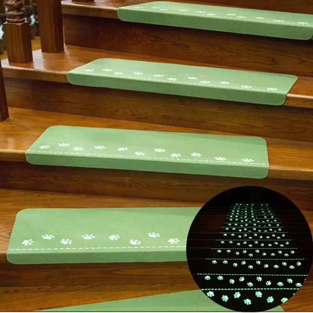 New Luminous Stair Mats Self Adhesive Non-slip Stair Carpet Pad Water Absorbent Washable Soft Floor Mat