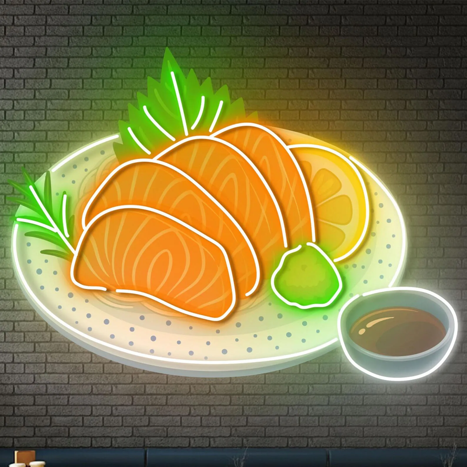 

Salmon Sushi LED Neon Sign,Japanese Restaurant Decor,Sushi Neon Sign,Sushi BarSign,Sushi Shop Wall Neon,Salmon Sushi Lovers Gift