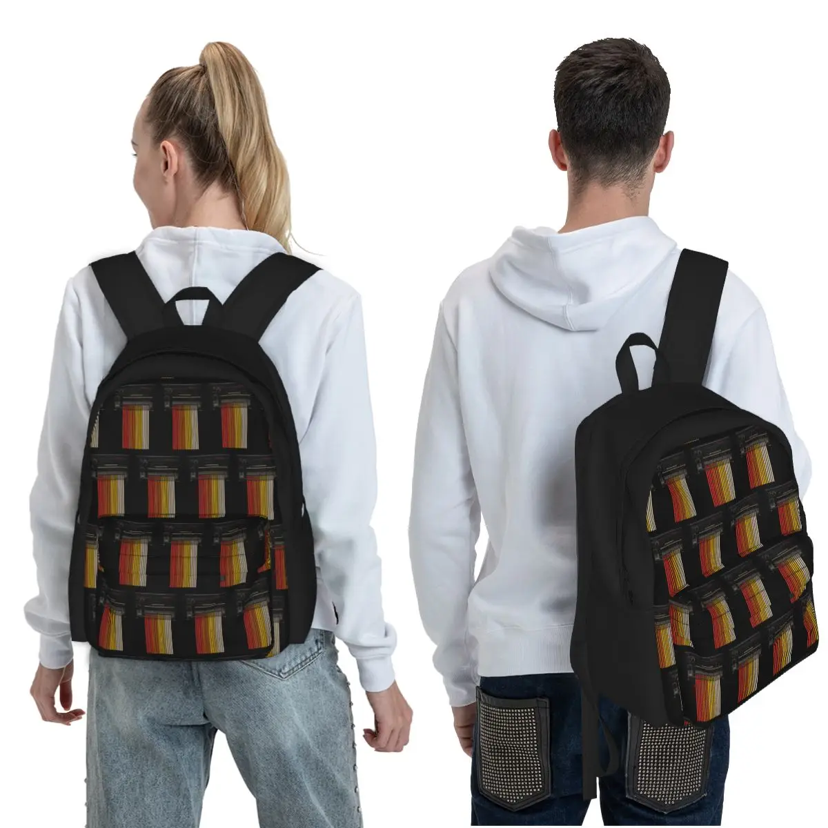 808 Rhythm Composer Student Backpack School Bag Hiking Travel Daypack for Men Women Fashion Bookbag Shoulder Bags