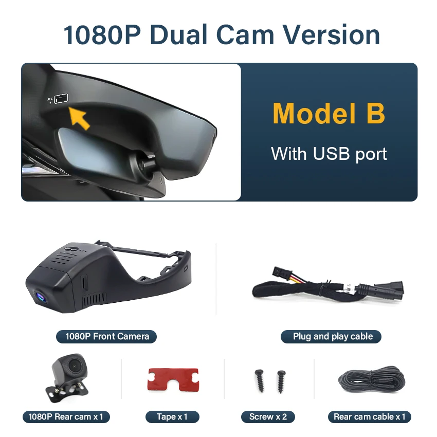 Plug and play 4K Dash Cam voor VW Volkswagen ID.4,Audi Q4 e-tron,Cupra Tavascan, WiFi Auto DVR Camera met Nachtzicht, OEM Stijl