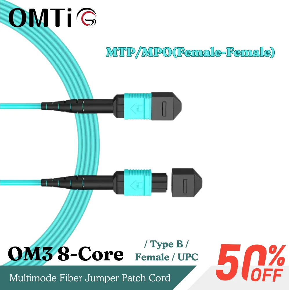 Cavo patch jumper in fibra multimodale OMTiG 1/3/5/10/15M OM3, a MPO 40Gb/100Gb SFP+ per applicazione QSFP+ di ricetrasmettitori