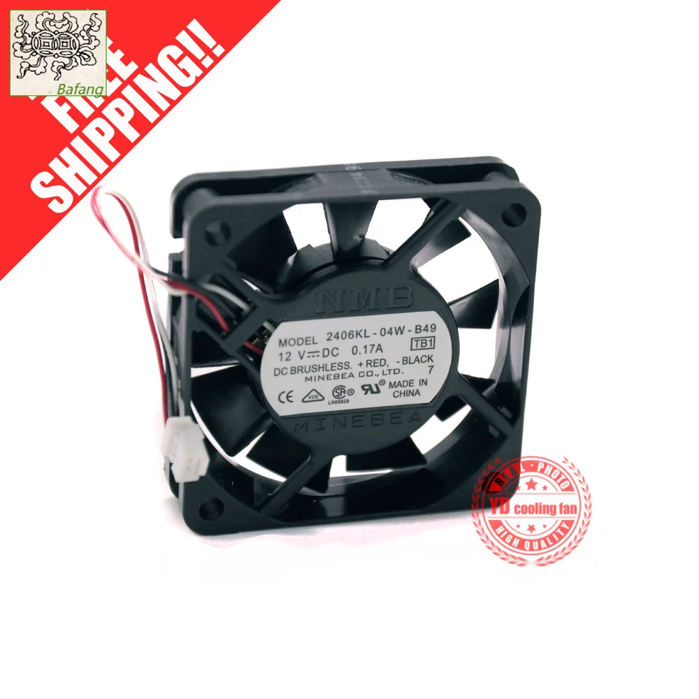 

jinlingge For NMB-MAT Minebea 2406KL-04W-B49 6015 12V 6CM cooling fan