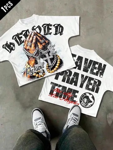 2026 Summer New Style Men's T-shirt with 3D Letter Pattern Print Street Casual Fashion Comfortable Soft Breathable