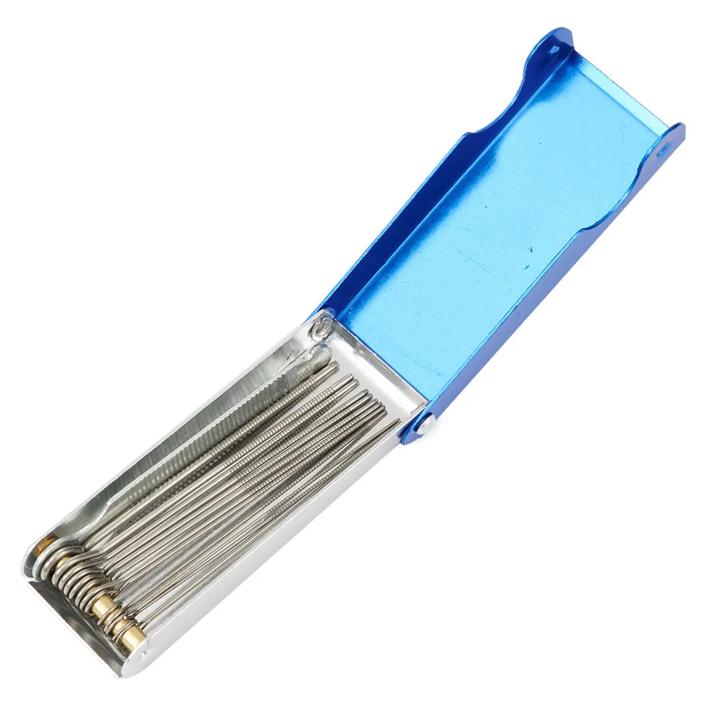 

New Practical Useful High Quality Latest Carburetor Jet Steel Cleaner Wire ATV Blue + Silver Carb Cleaning Tool