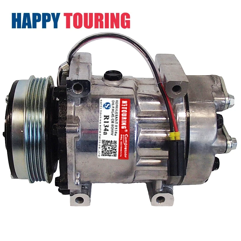 

SD7H15 Air AC Compressor for Ford New Holland Tractor 87709785 87802912 1106-7006 T6070 T6080 TS100A TS110A TS115A T6010 T6020