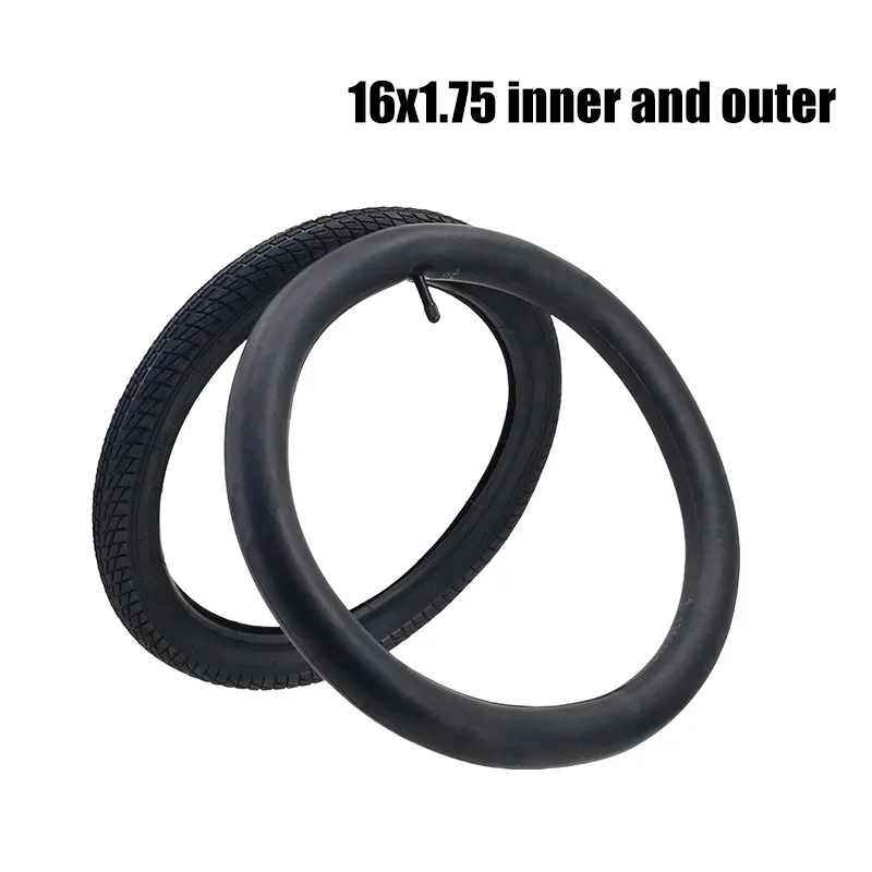 AliExpress NONE Premium 16X1.75 (47-305) Bike Tire Set, Includes Inner Tube and Outer Tire for Bicycle or E-Bike