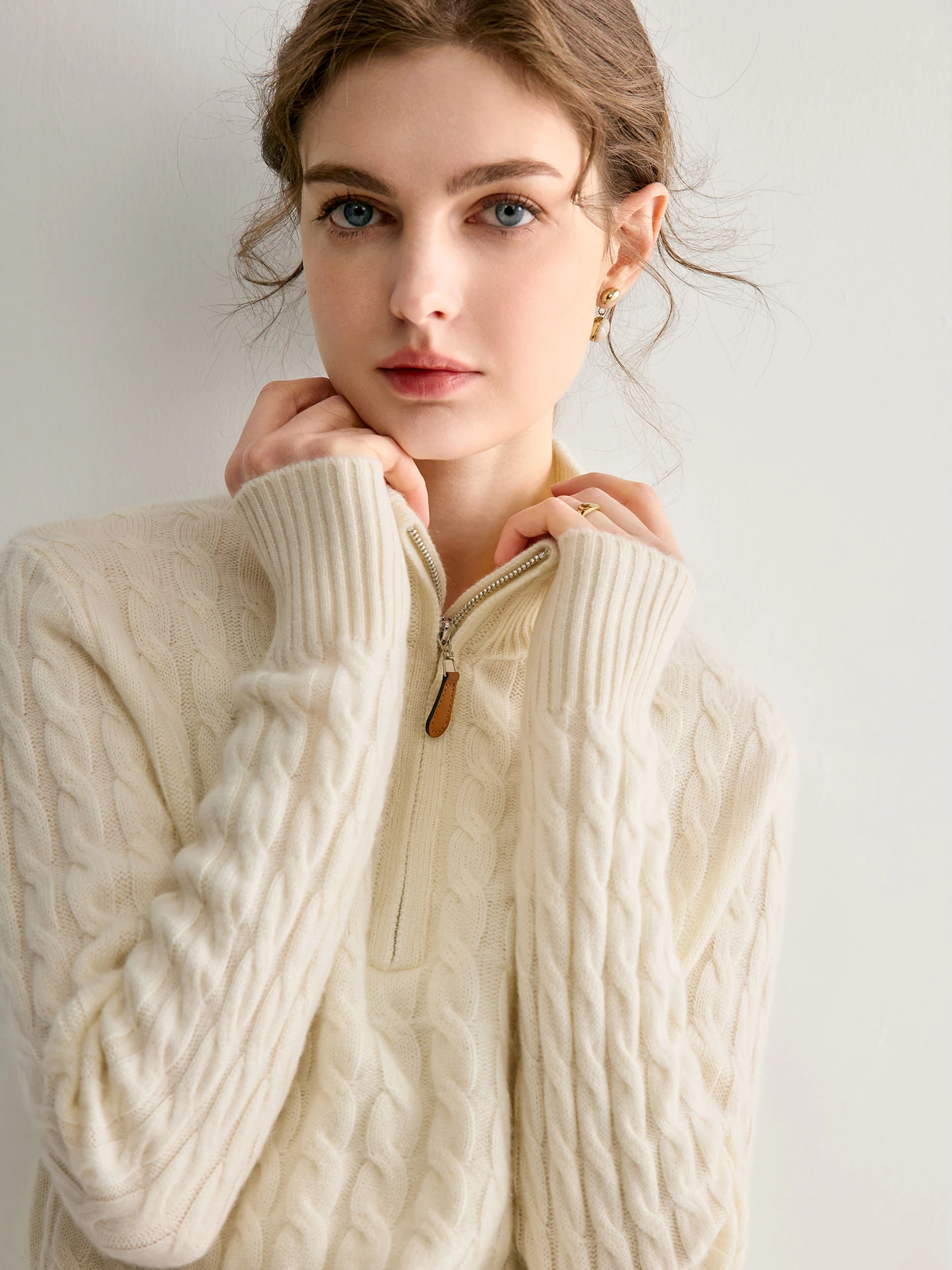 

Легкий роскошный осенне-зимний женский свитер, 100% кашемир, трикотаж, пуловер на молнии, водолазка, блузка, женская одежда с длинными рукавами, топы