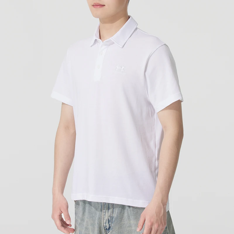 

Underarmour Men's T-Shirt Men's Business Casual Golf Sports Comfortable Breathable Polo Shirt Short-Sleeved 1386608-100
