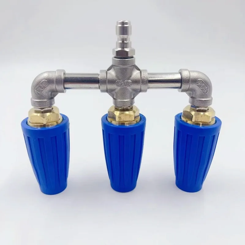 High pressure cleaner rotating copper multi-pass nozzle 4000PS peeling machine nozzle