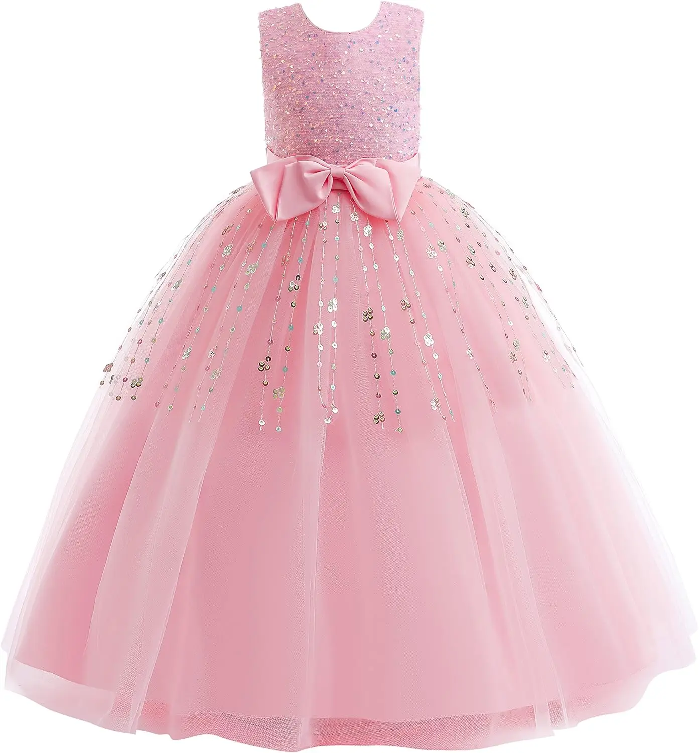 فستان عتيق للفتيات على شكل زهرة طويل على شكل حرف A فتاة صغيرة/كبيرة فساتين لحضور الحفلات الموسيقية لوصيفة العروس وحفلات الزفاف فساتين فتاة الزهور لحفلات الزفاف