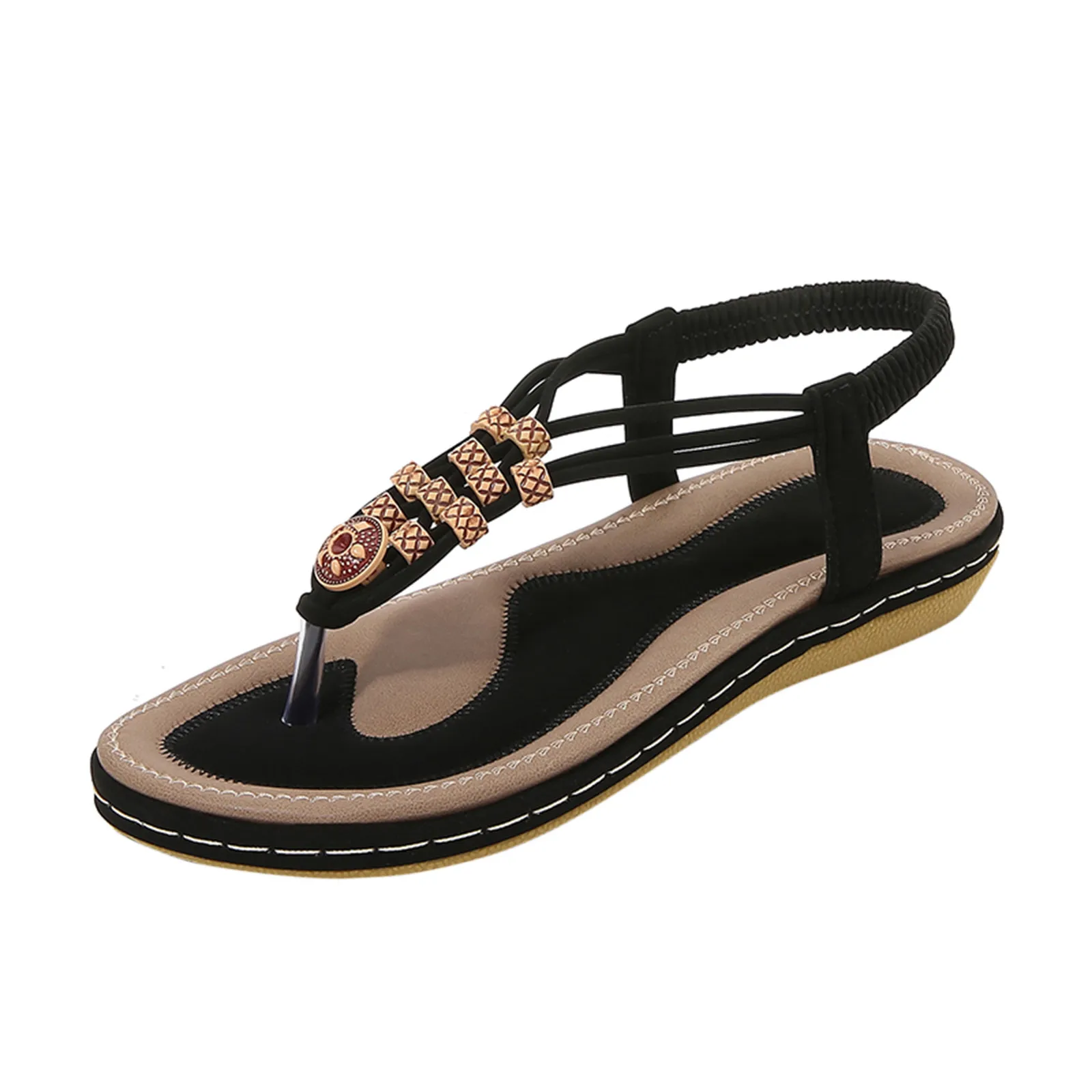 2024 Summer Fashion Sandals Woman Platform Soft Leather Large Size Flip Flops Sandals Comfortable Shoes