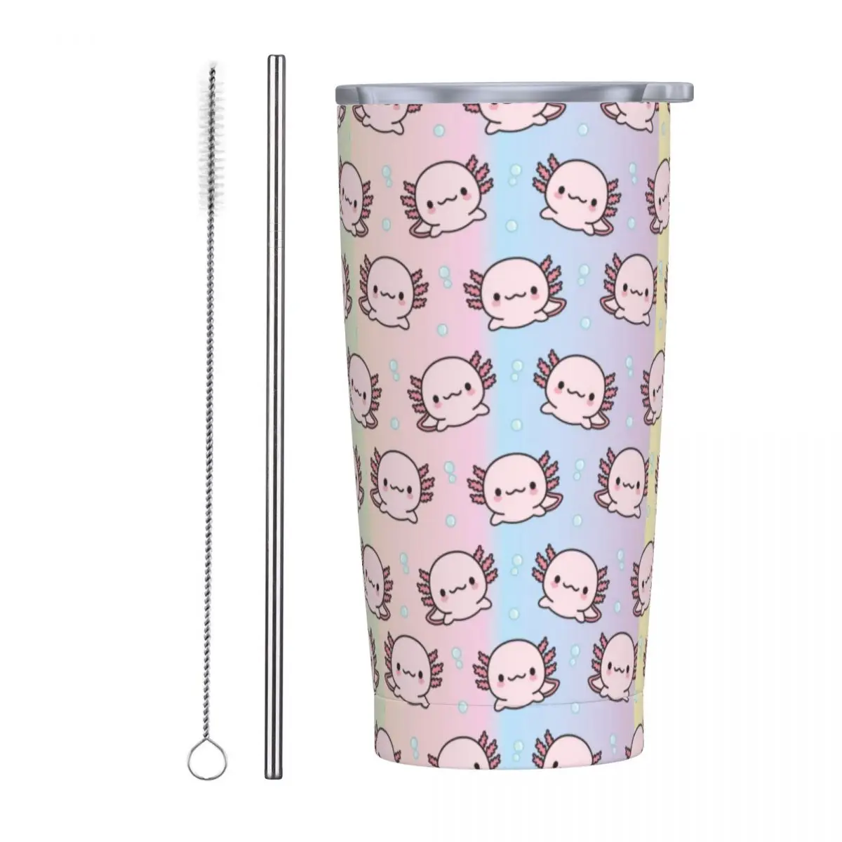 Cute Axolotl Tumbler Vacuum Insulated Travel Animal Thermal Cup Vacuum Flask Stainless Steel Office Home Mugs Spill Proof 20oz