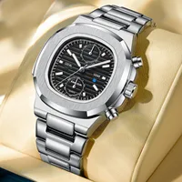 Reloj de negocios para hombre, Reloj de pulsera de acero con calendario resistente al agua, Reloj deportivo de ocio, Reloj CQ294