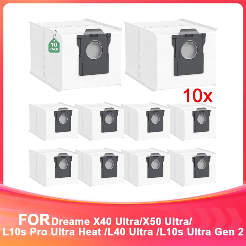 Promotion!Replacement Dust Bags For Dreame X40 Ultra, X50 Ultra, L10s Pro Ultra Heat, L40 Ultra, L10s Ultra Gen 2 Vacuum Cleaner