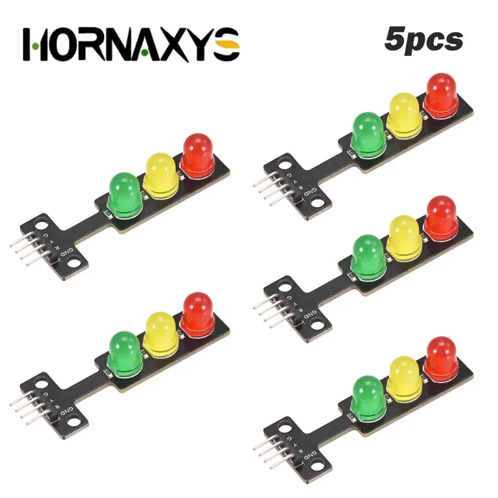 5/10pcs Mini 5V Traffic Light LED Display Module for Arduino Red Yellow Green 5mm LED RGB -Traffic Light DIY Electronic Kit