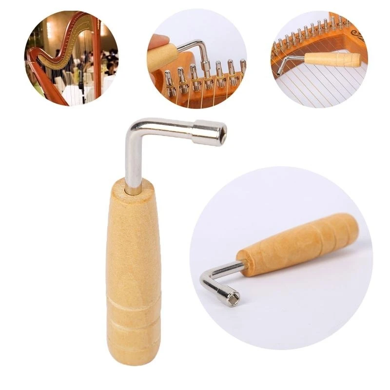 Music Instrument Wrench Handle Wrench Adjustment Wrench for Home Lyre Harp