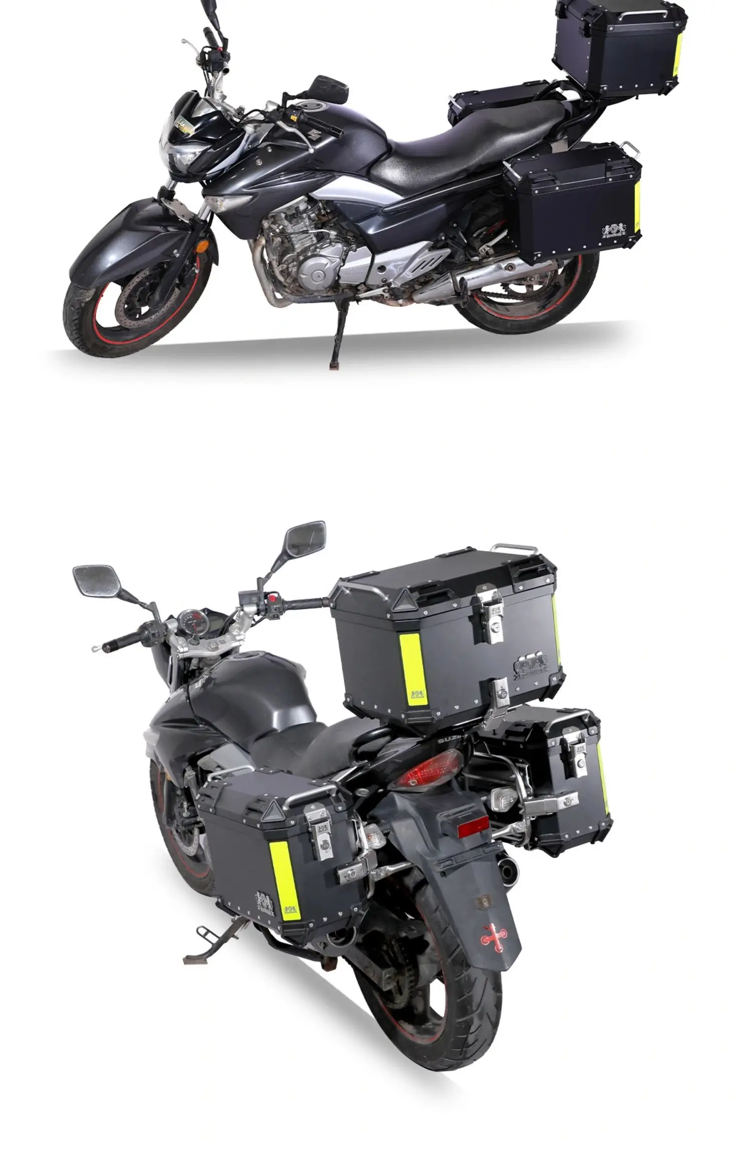 Suzuki GW250 Motorcycle Aluminum Alloy Trunk, Side Box, Three Box Luggage Compartment, Quick Detachable Waterproof Storage