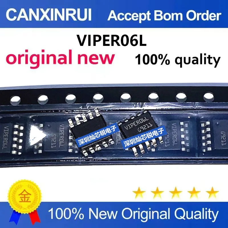 (5-100pieces)Brand New Original VIPER06L VIPER06LSTR SMD SOP10 DC-DC Converter Integrated Chip