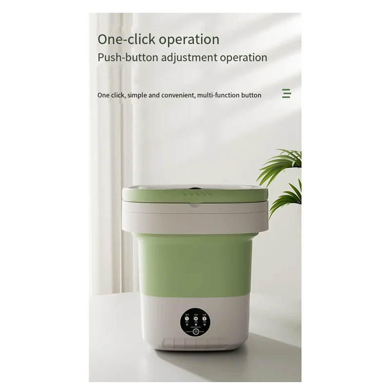 

Promotion!Mini Folding Washing Machine 12L Capacity Automatic Home Portable Multifunction Baby Underwear Washing Machine Easy To