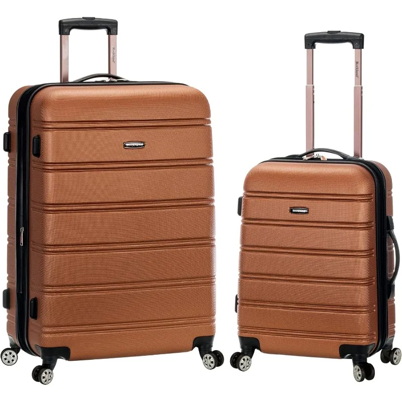 Melbourne Hardside Expandable Spinner Wheel Luggage, BROWN, 2 Piece (20