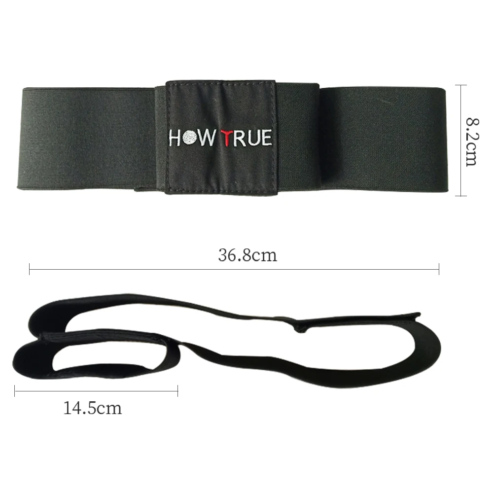 1Pcs Golf Swing Training Arm Band Golf Hand Posture Corrector Black Nylon Elastic Training Belt for Golf Beginner Practicing