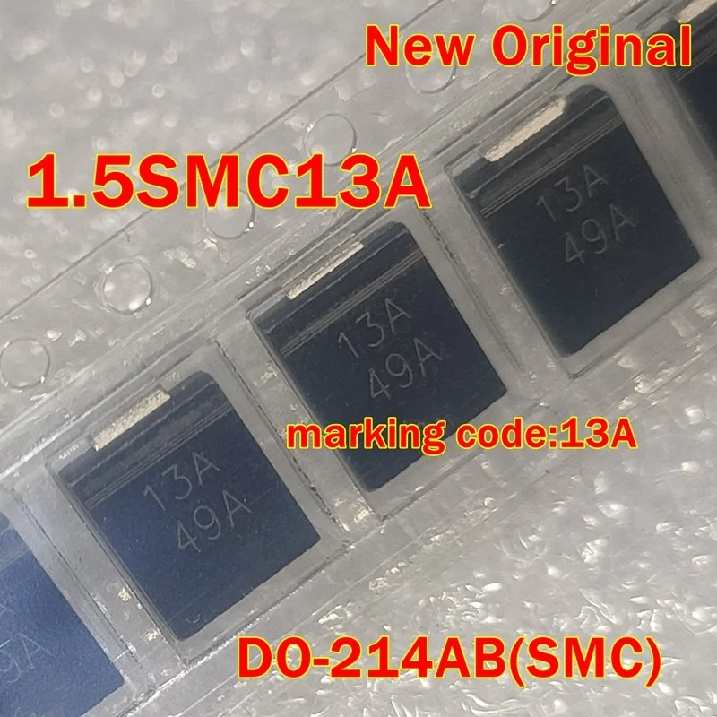 

1pcs to 100pcs 1.5SMC13A New Original DO-214AB(SMC) marking code:13A Transient Voltage Suppressors