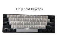 (Keycaps Only Sold)Black White RK 61 Keycaps PBT Material OEM Highly Keycaps, Backlit Two-Color Mechanical Keyboard Keycaps