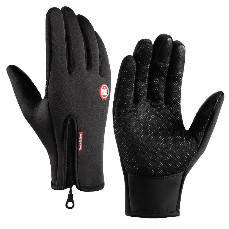 AliExpress NONE Winter Warm and Windproof Gloves Men's and Women's Touch Screen Waterproof Bicycle Sports Gloves Anti Slip Outdoor Skiing Gloves