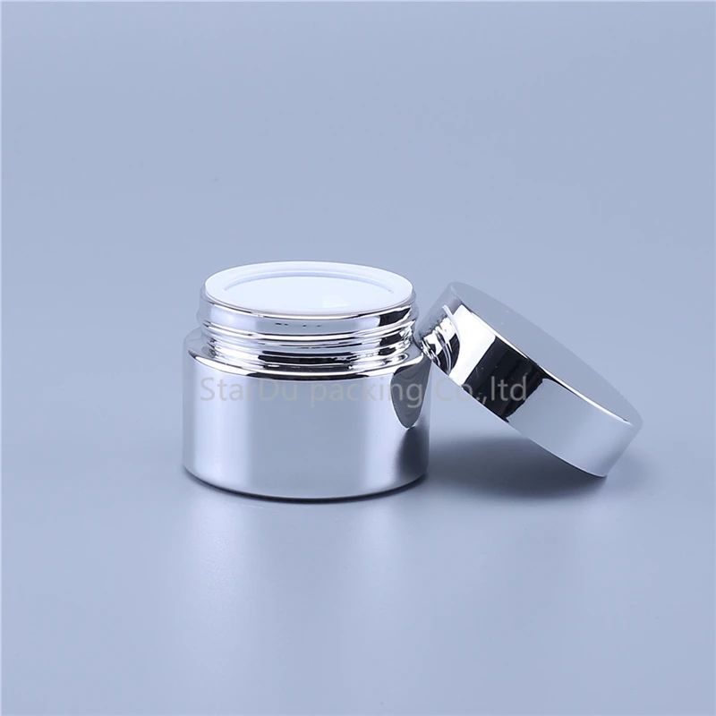 12pcs Silver Glass Jars Containers Cosmetic Cream Lotion Powder Bottles Makeup Pots Travel Cases Wholesale