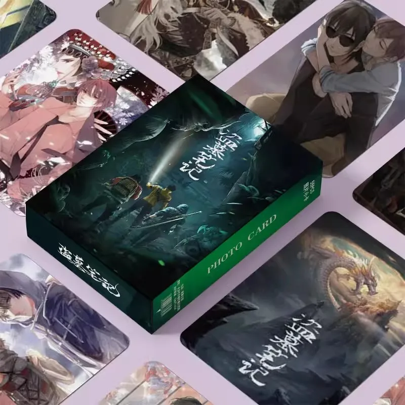 

55 шт., набор карт Manga DMBJ Time Raiders Laser Lomo-Wu Xie, Чжан Qiling, персонажи HD, фотокарта, подарок для косплея